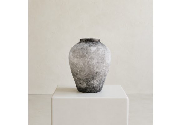 Orven El Yapımı Dekoratif Terracotta Vazo - 27 cm